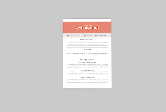 Ediotr in Chief Resume Designer in Resume Templates - product preview 3