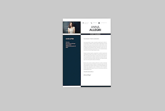 Event Planner Resume Designer in Resume Templates - product preview 1