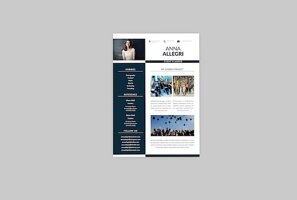 Event Planner Resume Designer in Resume Templates - product preview 3