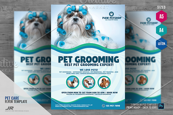 Pet Grooming Services in Flyer Templates - product preview 3