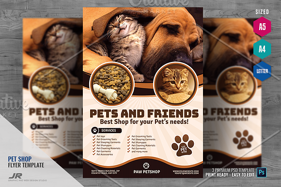 Pet Store Supplies Flyer in Flyer Templates - product preview 3