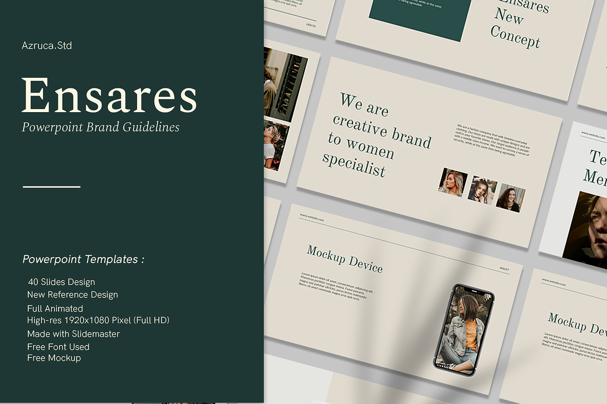 Ensares Brand Guidelines in Presentation Templates - product preview 8
