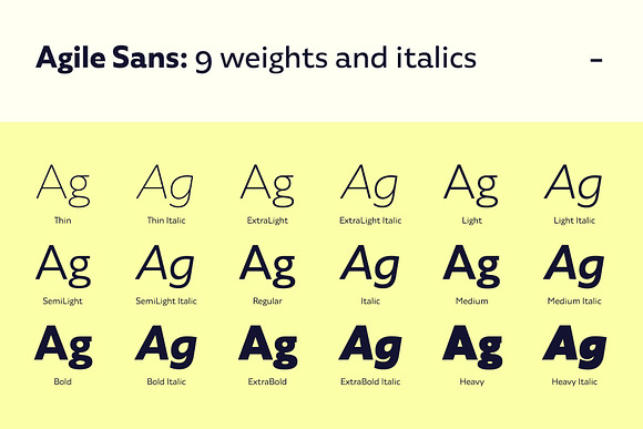 Agile Sans in Sans-Serif Fonts - product preview 1