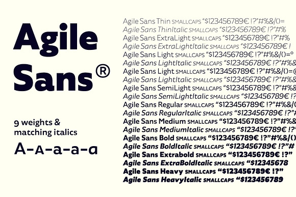 Agile Sans in Sans-Serif Fonts - product preview 10