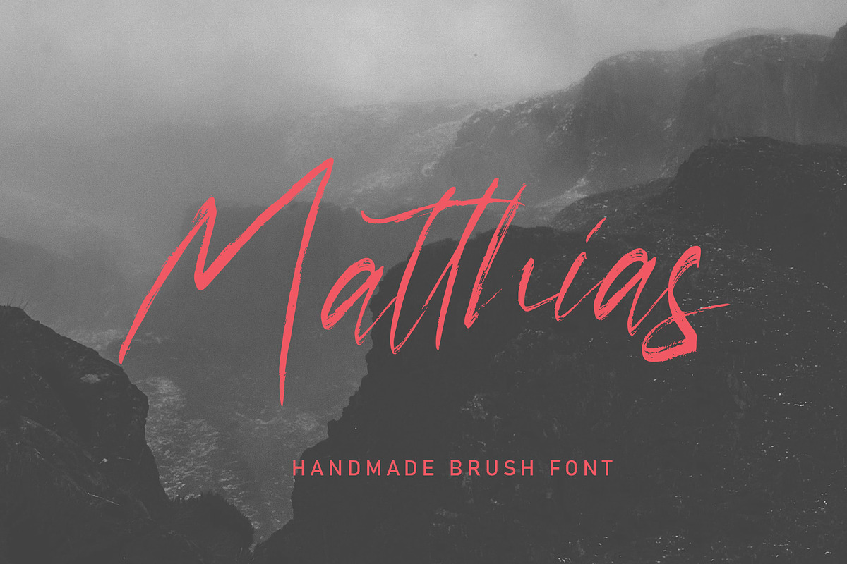 Matthias Brush Script Font in Fonts - product preview 8