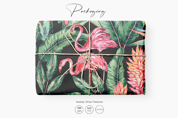 Flamingo, Patterns Set! in Patterns - product preview 2