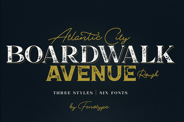 Boardwalk Avenue Rough Font Bundle