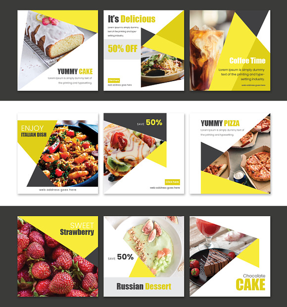 Food & Restaurant Social Media Pack in Instagram Templates - product preview 5