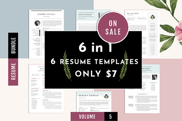 CV Resume Template Bundle Vol 5