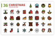 36 Christmas Icons x 3 Styles