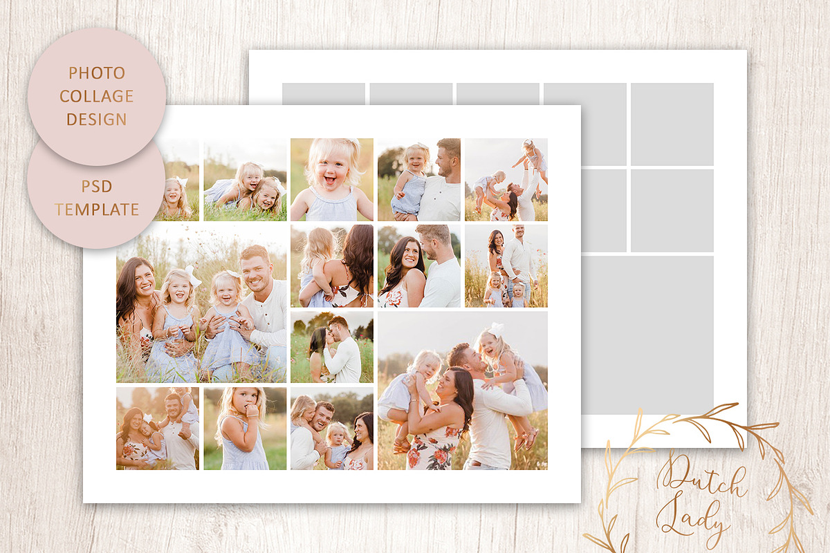 PSD Photo Collage Template #1 in Stationery Templates - product preview 8