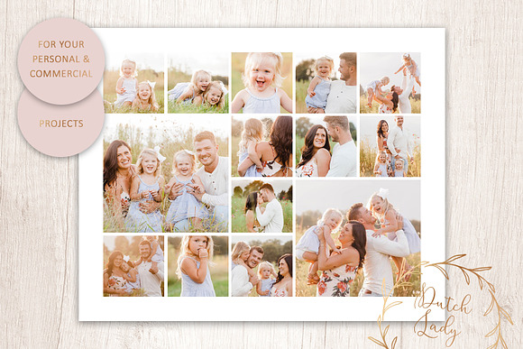 PSD Photo Collage Template #1 in Stationery Templates - product preview 1