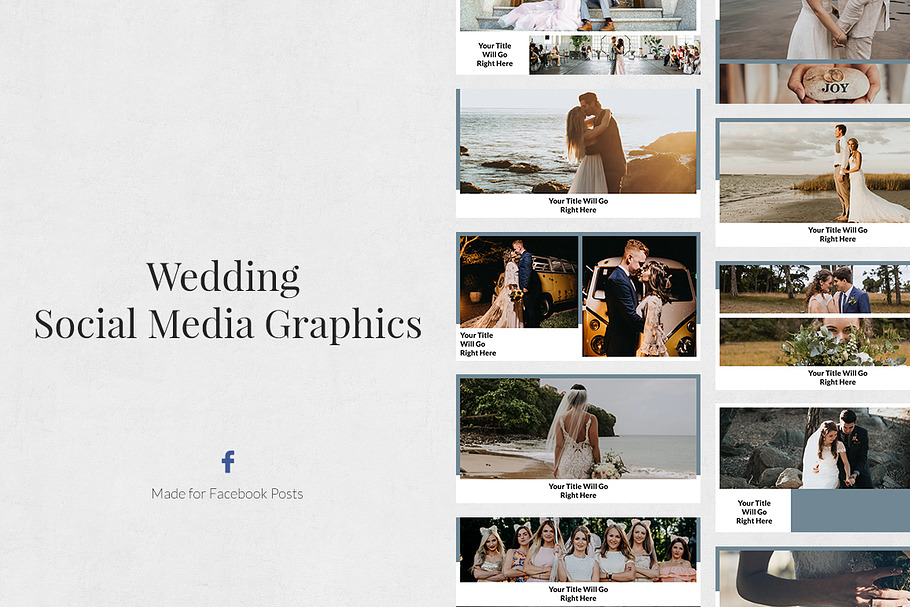 Wedding Facebook Posts in Facebook Templates - product preview 8
