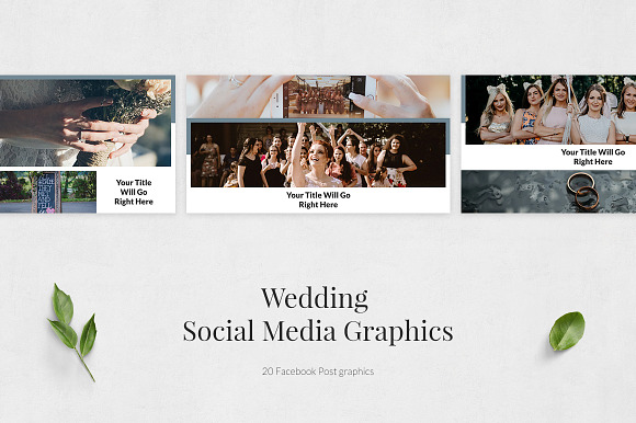 Wedding Facebook Posts in Facebook Templates - product preview 1