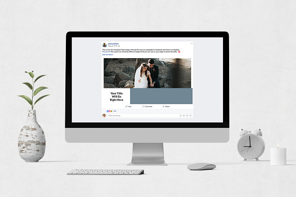 Wedding Facebook Posts in Facebook Templates - product preview 3