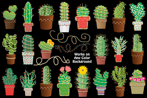 Christmas Cactus AI EPS PNG in Illustrations - product preview 1