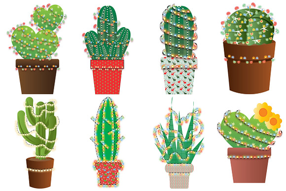 Christmas Cactus AI EPS PNG in Illustrations - product preview 2