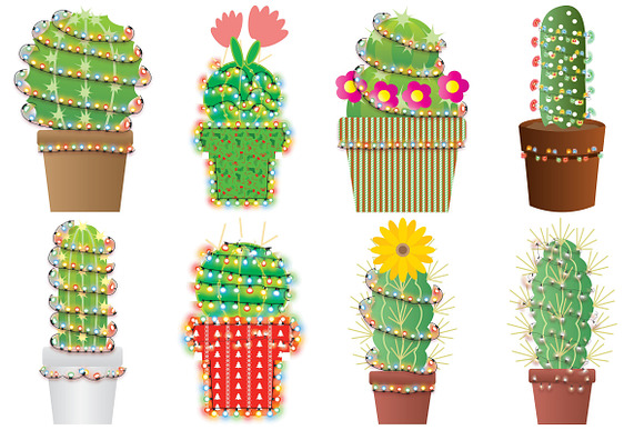 Christmas Cactus AI EPS PNG in Illustrations - product preview 4