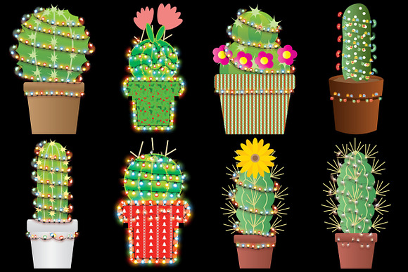Christmas Cactus AI EPS PNG in Illustrations - product preview 5