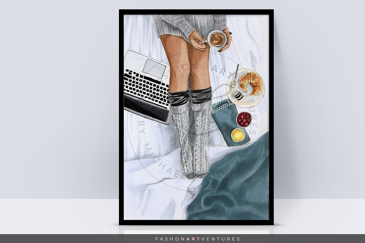 Home sweet home- Wall decor art in Illustrations - product preview 8