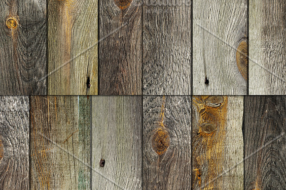 Old Dark Distressed Wood Textures in Textures - product preview 1