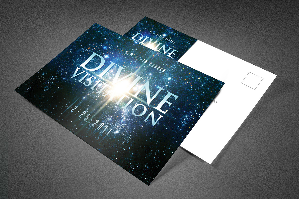 Divine Visitation Church Postcard in Postcard Templates - product preview 8
