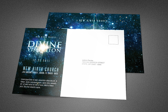 Divine Visitation Church Postcard in Postcard Templates - product preview 1