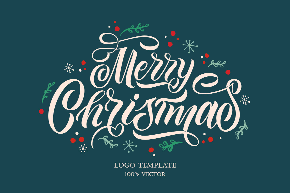 Merry Christmas Logo Template | Creative Logo Templates 