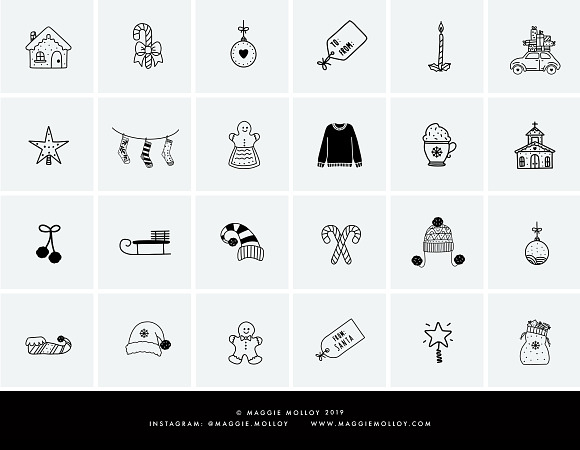 PNG 101 Festive Hand Drawn Elements in Illustrations - product preview 1