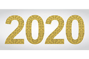 Number 2020 year patterned