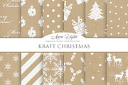 Kraft Christmas Digital Papers