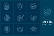 Land and Sea. Logo element