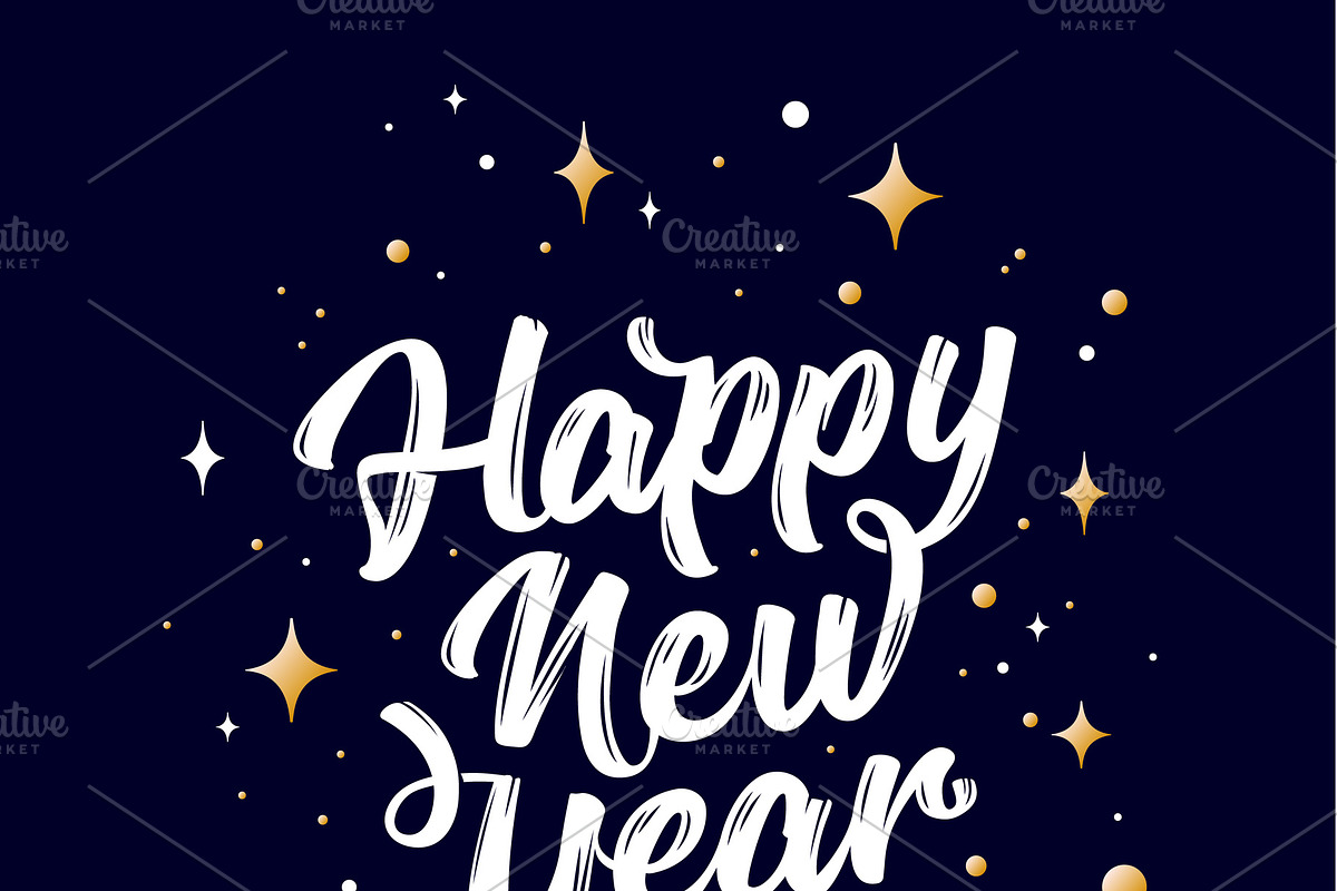 Happy New Year. Lettering text for in Illustrations - product preview 8