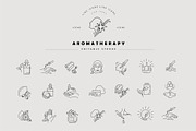 Aromatherapy icons and logos