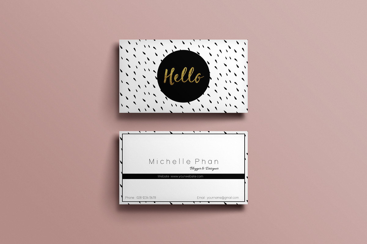 Modern business card template in Business Card Templates - product preview 8