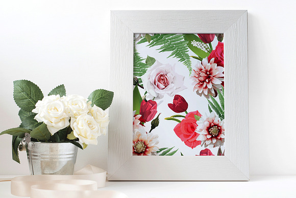 Seamless floral pattern EPS in Patterns - product preview 2