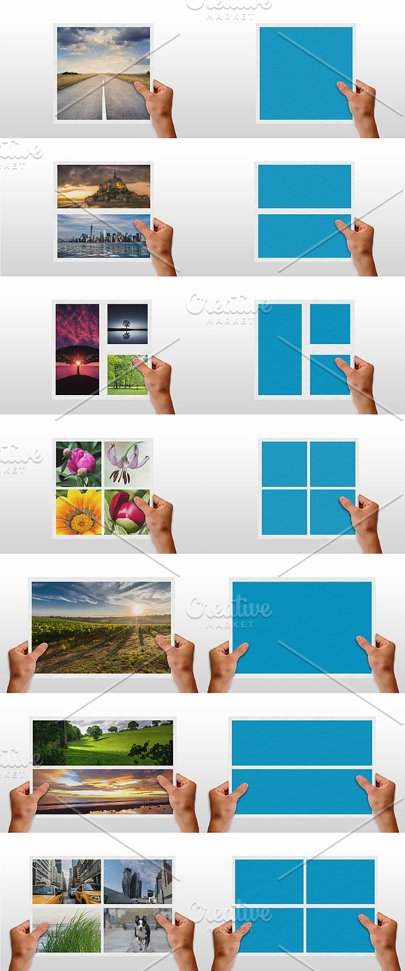 Hands Holding Photo Frames Mockups in Print Mockups - product preview 1