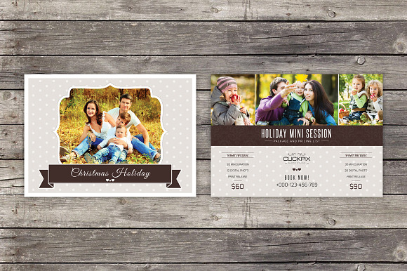 Christmas/Holiday Mini Session in Card Templates - product preview 2