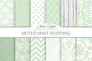 Muted Mint Wedding Digital Paper