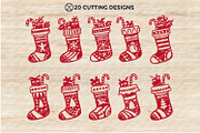 Christmas Socks Cutting File SVG