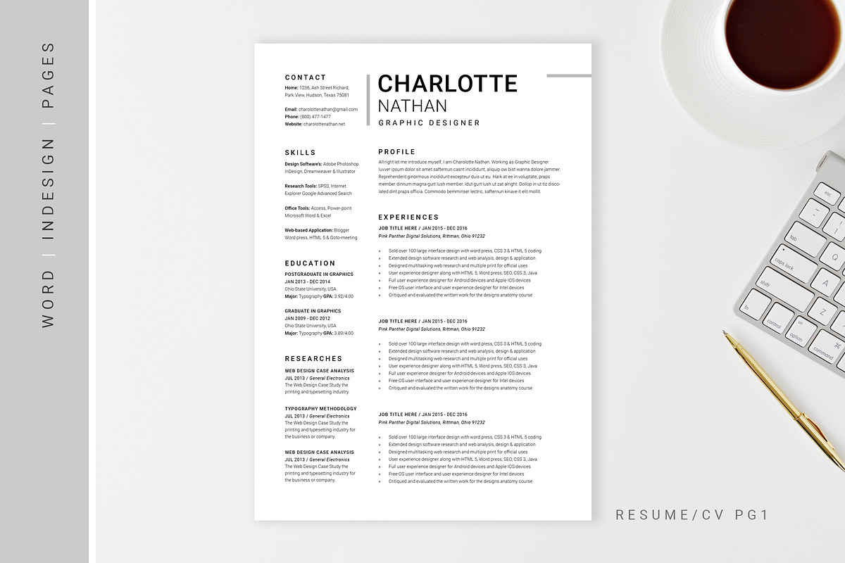 PRO RESUME / CV & COVER LETTER in Letter Templates - product preview 8