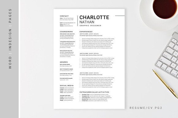 PRO RESUME / CV & COVER LETTER in Letter Templates - product preview 1