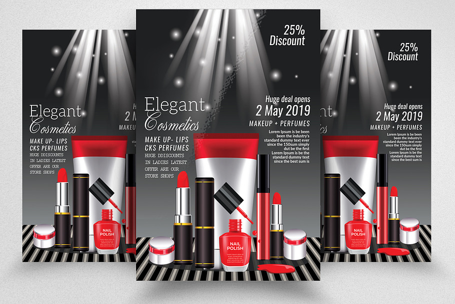 Makeup Cosmetics Ad Flyer / Poster in Flyer Templates - product preview 8