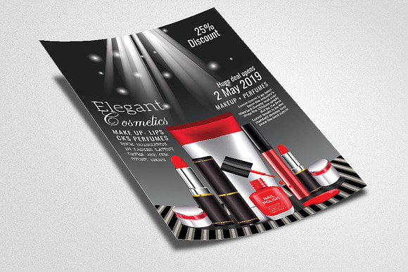 Makeup Cosmetics Ad Flyer / Poster in Flyer Templates - product preview 1
