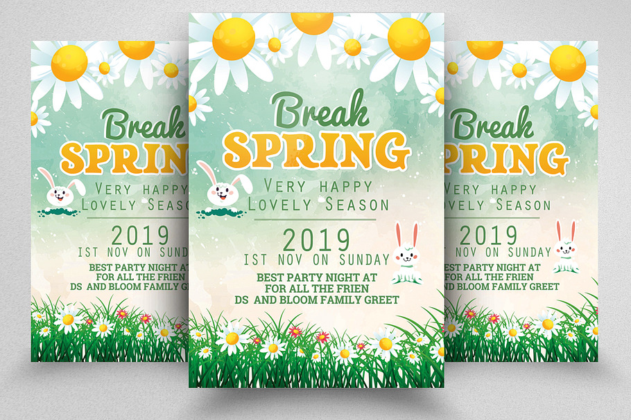 Spring Break Flyer Template in Flyer Templates - product preview 8