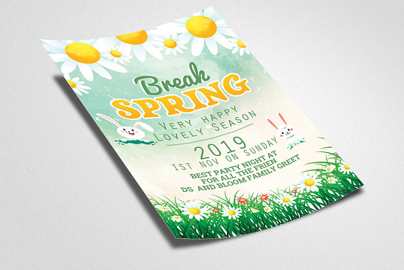 Spring Break Flyer Template in Flyer Templates - product preview 1
