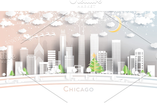 Chicago Illinois USA City Skyline