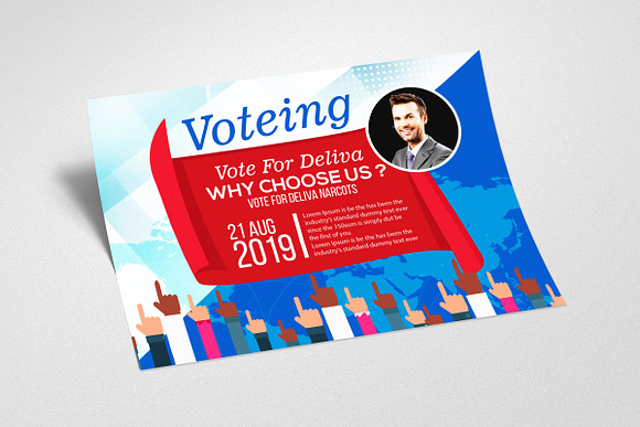 Cast A Vote Psd Flyer Template in Card Templates - product preview 1