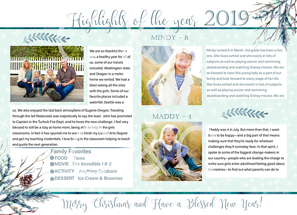 Christmas Year End Review Photo Card in Card Templates - product preview 2