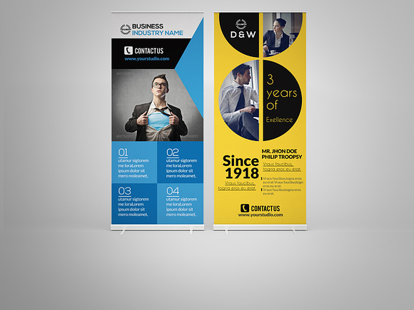 3 Roll-up Banners Bundle in Presentation Templates - product preview 2